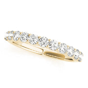 Single Row Prong Set Half Eternity Ring in Gold & Platinum