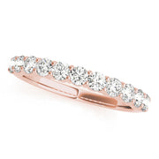 Single Row Prong Set Half Eternity Ring in Gold & Platinum