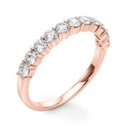 Single Row Prong Set Half Eternity Ring in Gold & Platinum