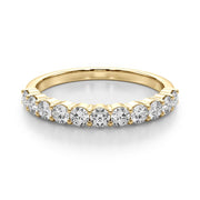 Single Row Prong Set Half Eternity Ring in Gold & Platinum