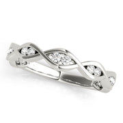 Twisted Half Eternity Ring in Gold & Platinum