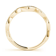 Twisted Half Eternity Ring in Gold & Platinum