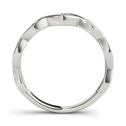Twisted Half Eternity Ring in Gold & Platinum