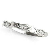 Nature Inspired Stackable Half Eternity Ring in Gold & Platinum