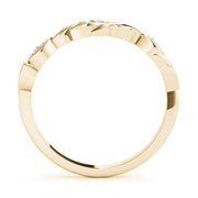 Nature Inspired Stackable Half Eternity Ring in Gold & Platinum