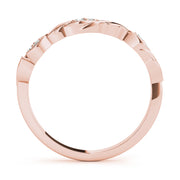 Nature Inspired Stackable Half Eternity Ring in Gold & Platinum