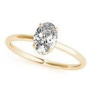 Opulent Sidestone Oval Diamond Engagement Ring in 10K/14K gold and platinum with certified lab-grown or natural diamonds