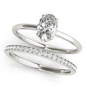 Opulent Sidestone Oval Diamond Engagement Ring in 10K/14K gold and platinum with certified lab-grown or natural diamonds