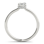 Opulent Sidestone Oval Diamond Engagement Ring in 10K/14K gold and platinum with certified lab-grown or natural diamonds