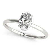 Opulent Sidestone Oval Diamond Engagement Ring in 10K/14K gold and platinum with certified lab-grown or natural diamonds