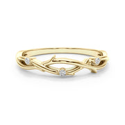 Nature Inspired Twisting Half Eternity Ring in Gold & Platinum