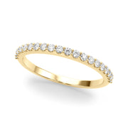 Prong Set Half Eternity Ring in 10K/14K gold and platinum with certified lab-grown or natural diamonds