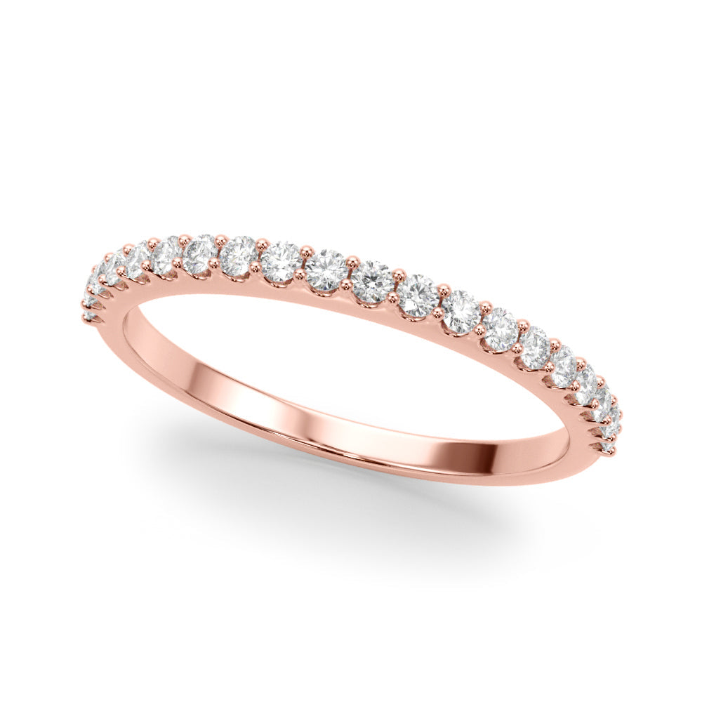 Prong Set Half Eternity Ring in Gold & Platinum