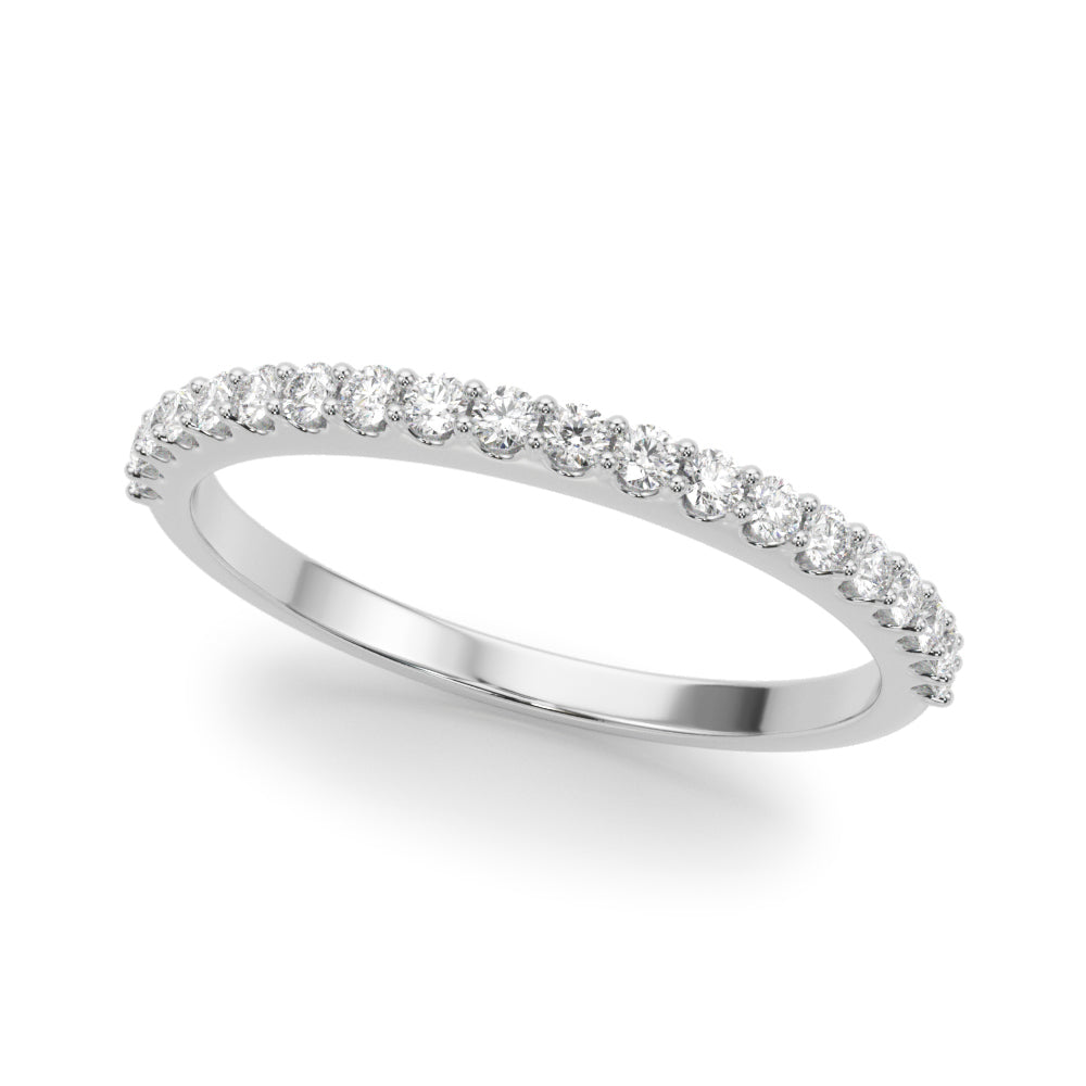 Prong Set Half Eternity Ring in Gold & Platinum