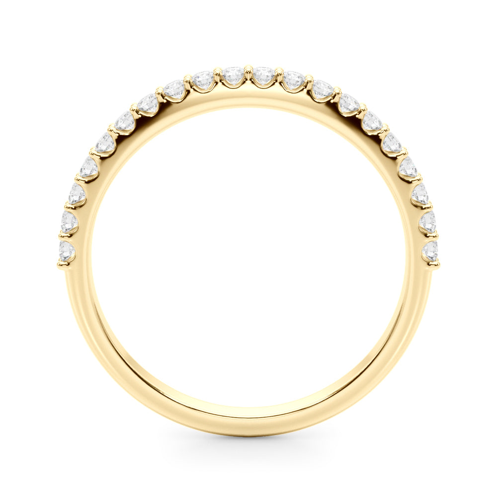 Prong Set Half Eternity Ring in Gold & Platinum