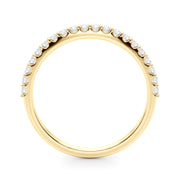 Prong Set Half Eternity Ring in Gold & Platinum