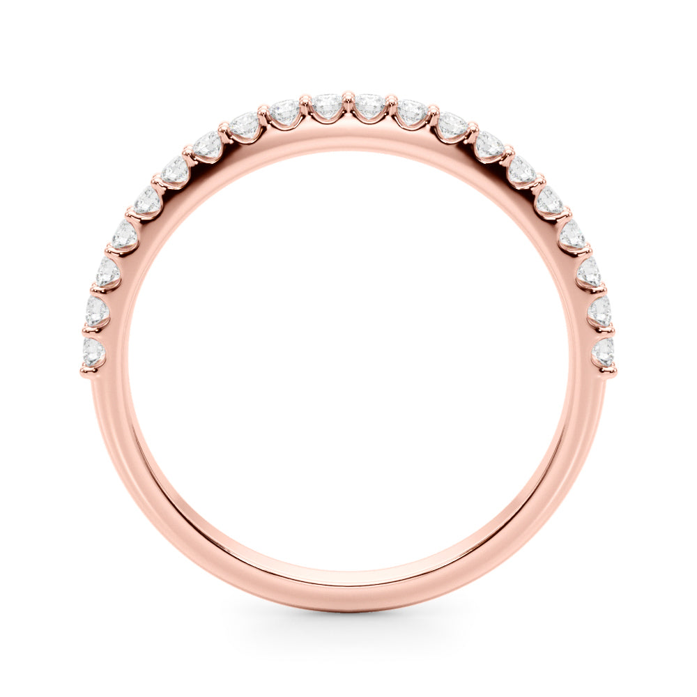 Prong Set Half Eternity Ring in Gold & Platinum