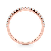 Prong Set Half Eternity Ring in Gold & Platinum