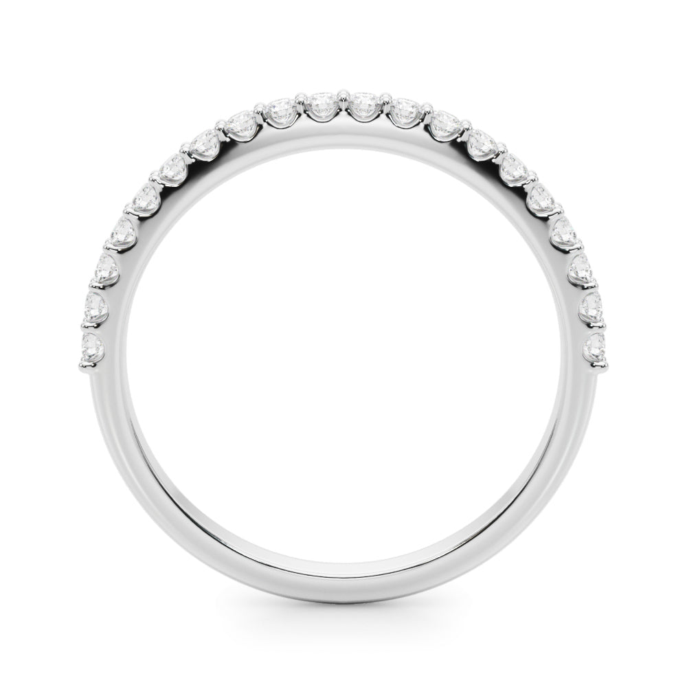 Prong Set Half Eternity Ring in Gold & Platinum