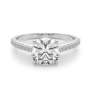 Adored Remount Ring Round Diamond Engagement Ring in 10K/14K gold and platinum with certified lab-grown or natural diamonds