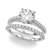 Adored Remount Ring Round Diamond Engagement Ring in 10K/14K gold and platinum with certified lab-grown or natural diamonds