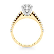 Adored Remount Ring Round Diamond Engagement Ring in 10K/14K gold and platinum with certified lab-grown or natural diamonds