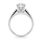 Adored Remount Ring Round Diamond Engagement Ring in 10K/14K gold and platinum with certified lab-grown or natural diamonds