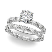 Noble Remountring Marquise Diamond Engagement Ring in 10K/14K gold and platinum with certified lab-grown or natural diamonds