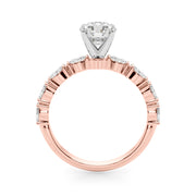 Noble Remountring Marquise Diamond Engagement Ring in 10K/14K gold and platinum with certified lab-grown or natural diamonds