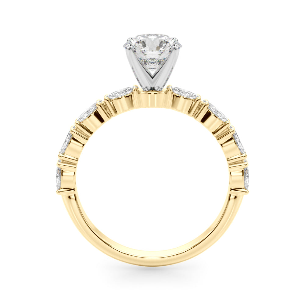 Noble Remountring Marquise Diamond Engagement Ring in 10K/14K gold and platinum with certified lab-grown or natural diamonds