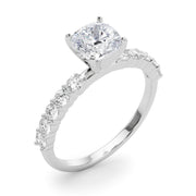 Radiant Remount Ring Round Diamond Engagement Ring in 10K/14K gold and platinum with certified lab-grown or natural diamonds