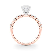 Radiant Remount Ring Round Diamond Engagement Ring in 10K/14K gold and platinum with certified lab-grown or natural diamonds