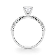Radiant Remount Ring Round Diamond Engagement Ring in 10K/14K gold and platinum with certified lab-grown or natural diamonds