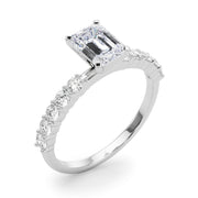 Radiant Remount Ring Round Diamond Engagement Ring in 10K/14K gold and platinum with certified lab-grown or natural diamonds