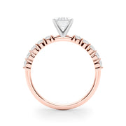 Radiant Remount Ring Round Diamond Engagement Ring in 10K/14K gold and platinum with certified lab-grown or natural diamonds