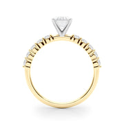 Radiant Remount Ring Round Diamond Engagement Ring in 10K/14K gold and platinum with certified lab-grown or natural diamonds
