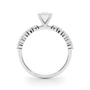 Radiant Remount Ring Round Diamond Engagement Ring in 10K/14K gold and platinum with certified lab-grown or natural diamonds