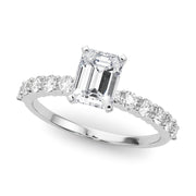 Radiant Remount Ring Round Diamond Engagement Ring in 10K/14K gold and platinum with certified lab-grown or natural diamonds
