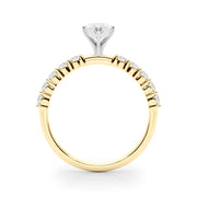 Radiant Remount Ring Round Diamond Engagement Ring in 10K/14K gold and platinum with certified lab-grown or natural diamonds
