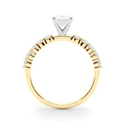 Radiant Remount Ring Round Diamond Engagement Ring in 10K/14K gold and platinum with certified lab-grown or natural diamonds