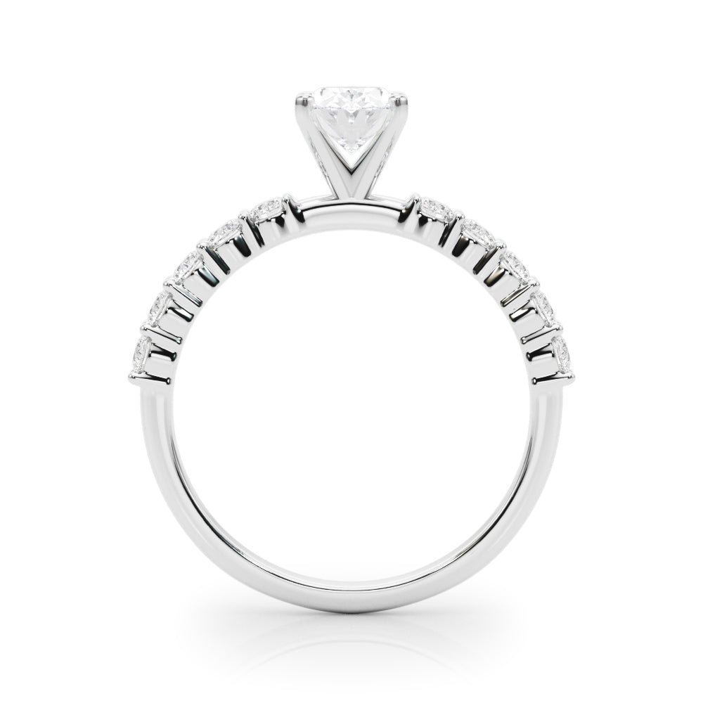 Radiant Remount Ring Round Diamond Engagement Ring in 10K/14K gold and platinum with certified lab-grown or natural diamonds