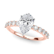 Radiant Remount Ring Round Diamond Engagement Ring in 10K/14K gold and platinum with certified lab-grown or natural diamonds