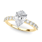 Radiant Remount Ring Round Diamond Engagement Ring in 10K/14K gold and platinum with certified lab-grown or natural diamonds