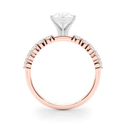 Radiant Remount Ring Round Diamond Engagement Ring in 10K/14K gold and platinum with certified lab-grown or natural diamonds
