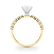 Radiant Remount Ring Round Diamond Engagement Ring in 10K/14K gold and platinum with certified lab-grown or natural diamonds