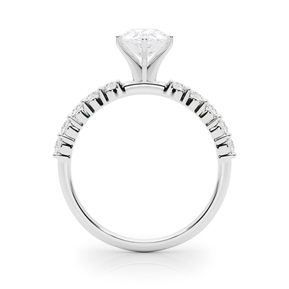 Radiant Remount Ring Round Diamond Engagement Ring in 10K/14K gold and platinum with certified lab-grown or natural diamonds