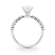 Radiant Remount Ring Round Diamond Engagement Ring in 10K/14K gold and platinum with certified lab-grown or natural diamonds