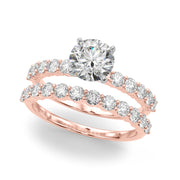 Radiant Remount Ring Round Diamond Engagement Ring in 10K/14K gold and platinum with certified lab-grown or natural diamonds