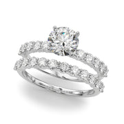 Radiant Remount Ring Round Diamond Engagement Ring in 10K/14K gold and platinum with certified lab-grown or natural diamonds