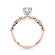 Radiant Remount Ring Round Diamond Engagement Ring in 10K/14K gold and platinum with certified lab-grown or natural diamonds